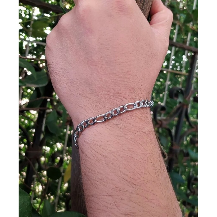 5 MM Unisex Zincir Bileklik Paslanmaz 316L Cerrahi Çelik Bileklik