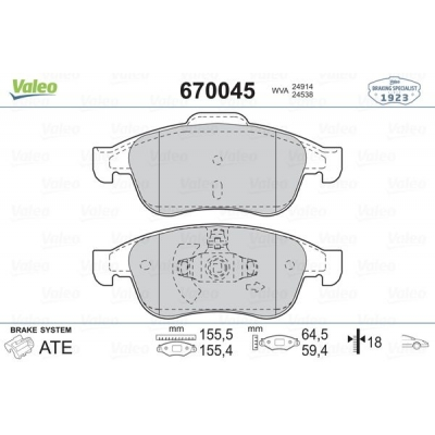 Renault Kango Express 2021- 1.5 dCi Ön Fren Balata Takımı Valeo Marka