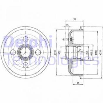 KAMPANA ARKA (180 MM) (+ABS) ESCORT 9000 COURIER FIESTA FIESTA III FIESTA IV 0012