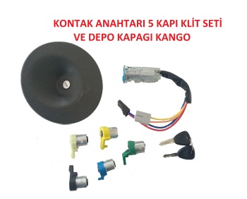 KONTAK ANAHTAR SETI (KONTAK+5 SIFRE+DEPO KAPAGI) KANGOO 03-