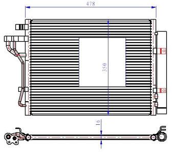 KLIMA RADYATORU KIA PICANTO 2011- (475×348×16)