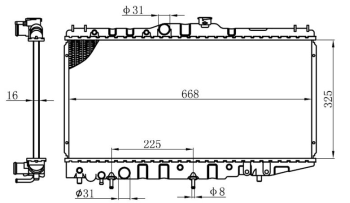 MOTOR RADYATORU (325x668x16) COROLLA AE 92 OTOMATIK