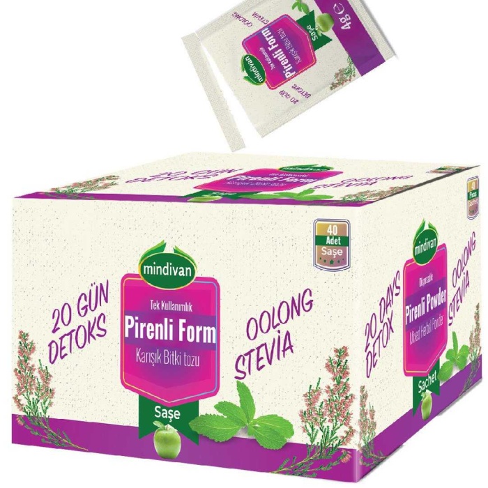 Mindivan Pirenli Form Detox Çayı 40 lı Süzen Poşet (Diet Destek Ürünü)