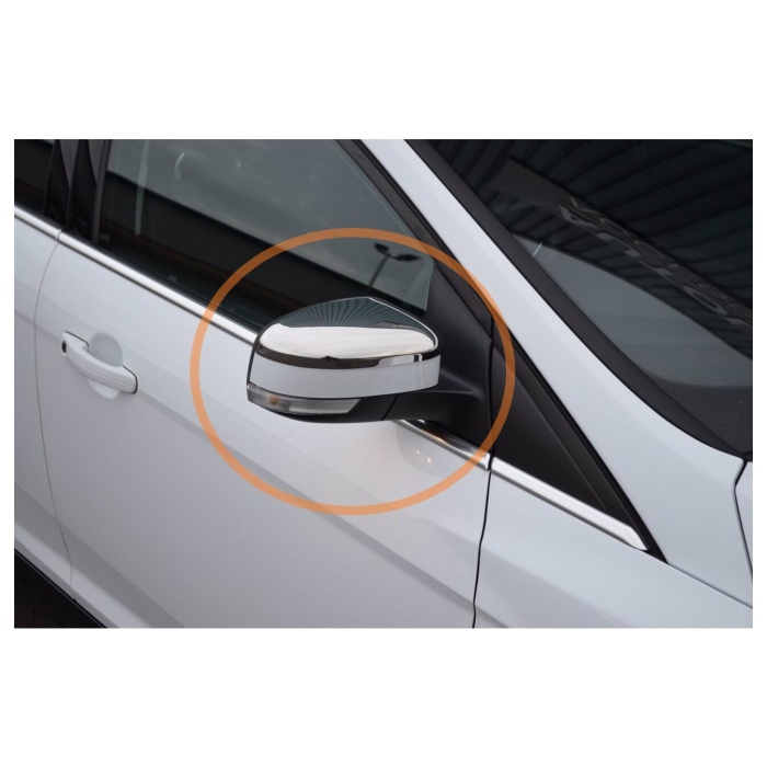 Ford Focus 3 HB 5D/SD/SW Ayna Kapağı 2 Parça ABS Krom 2011 >