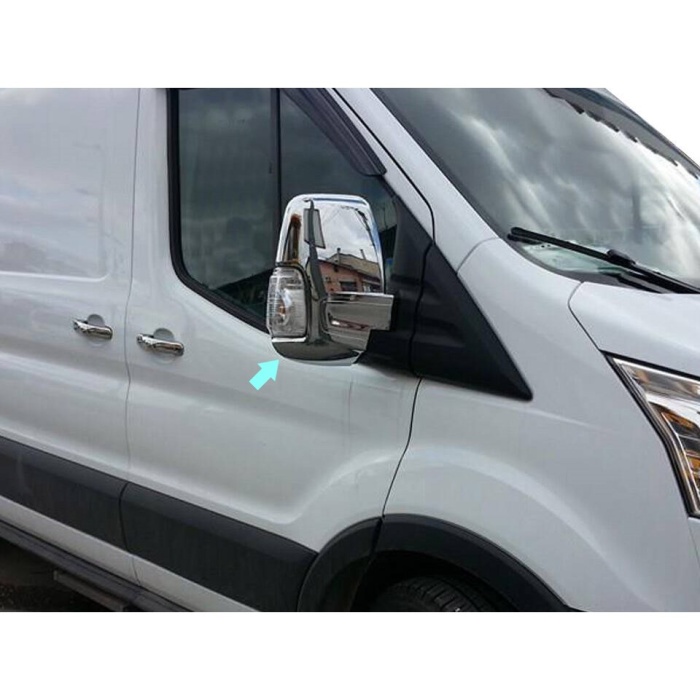 Ford Transit Van Ayna Kapağı 2 Parça Paslanmaz Çelik 2014 >