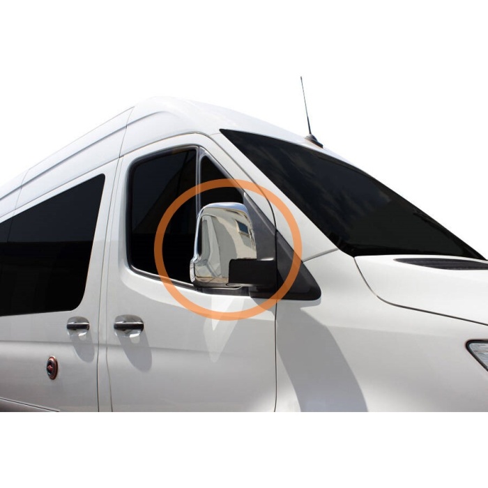 Mercedes Sprinter VAN Ayna Kapağı 2 Parça Paslanmaz Çelik 2019 >