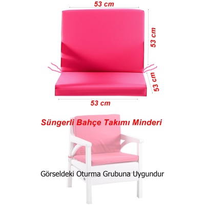 Holiday Koltuk Minderi Balkon Bahçe Takımı Oturma Grubu Minderi Süngerli Minder ( 1 Adet )