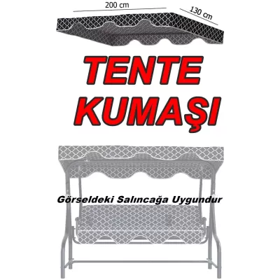 Karaburun 3 kişilik salıncak gölgelik - Tente Kumaşı 130 * 200 cm