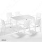 Novussi Liverno Rattan Masa Koltuk Takımı 90x150 Camlı Beyaz