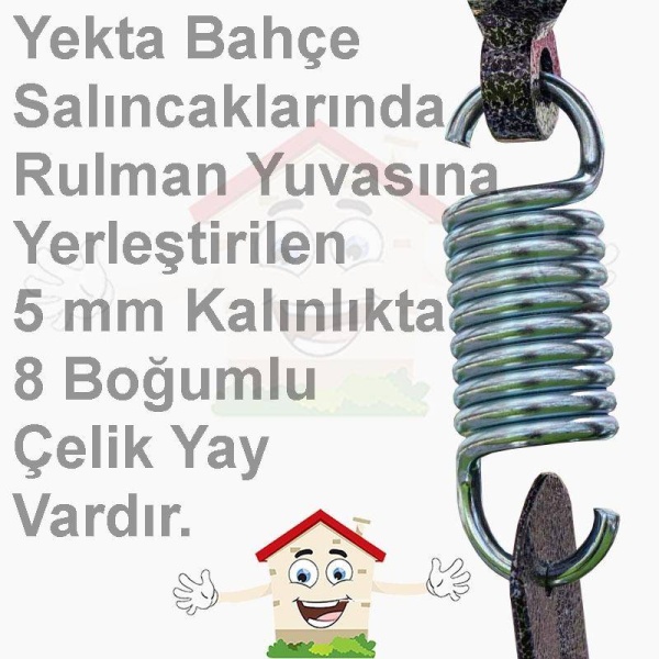 Yekta Alaçatı 3 Kişilik Bahçe Salıncağı Balkon Salıncak 200 cm