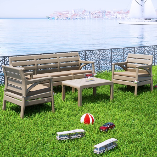Holiday Hawai Bahçe Takımı Balkon Seti Cappucino