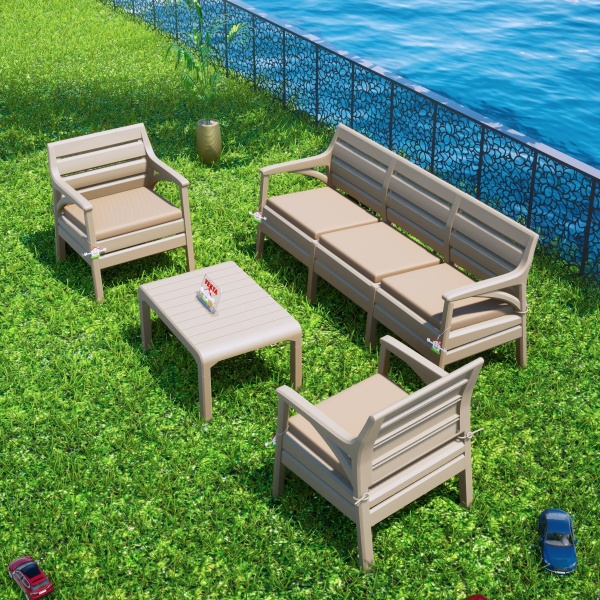 Holiday Hawai Bahçe Takımı Balkon Seti Cappucino