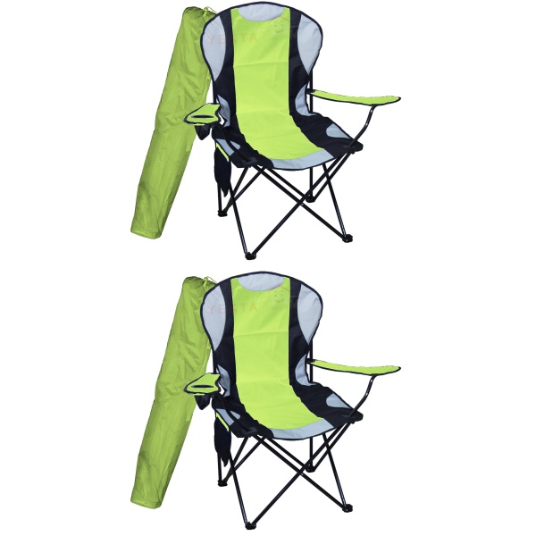 Mega XL Kamp Sandalyesi Büyük Boy Piknik Sandalye Yeşil 2 Adet