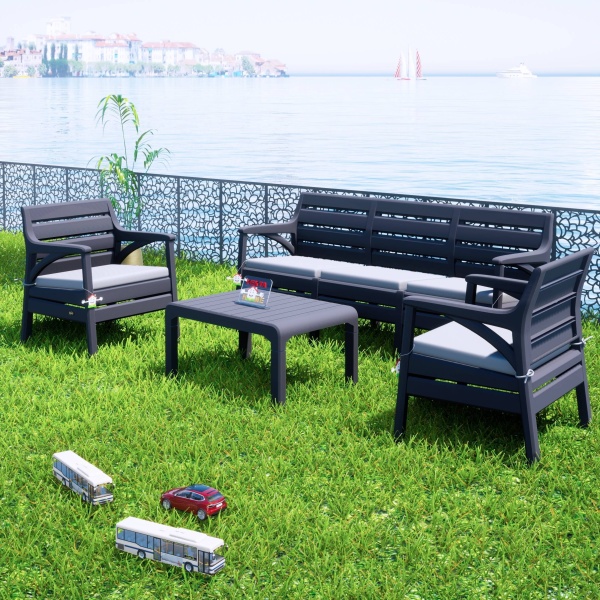 Holiday Hawai Oturma Grubu Bahçe Ve Balkon Koltuk Takımı Antrasit
