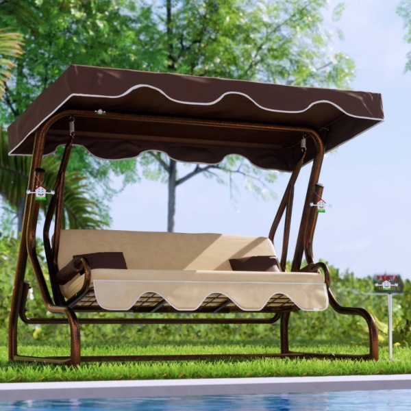 Yekta Çeşme 3 Kişilik Bahçe Salıncağı Balkon Teras Salıncak 200 cm