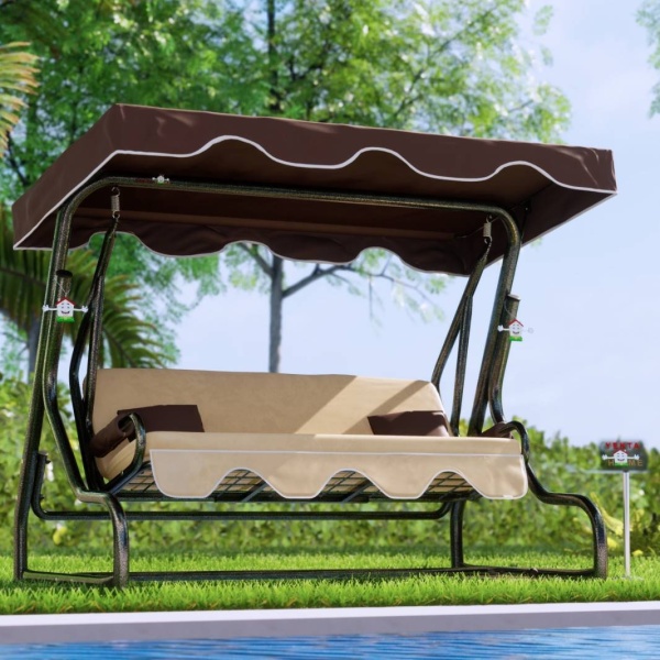Yekta Çeşme 3 Kişilik Bahçe Salıncağı Balkon Teras Salıncak 200 cm