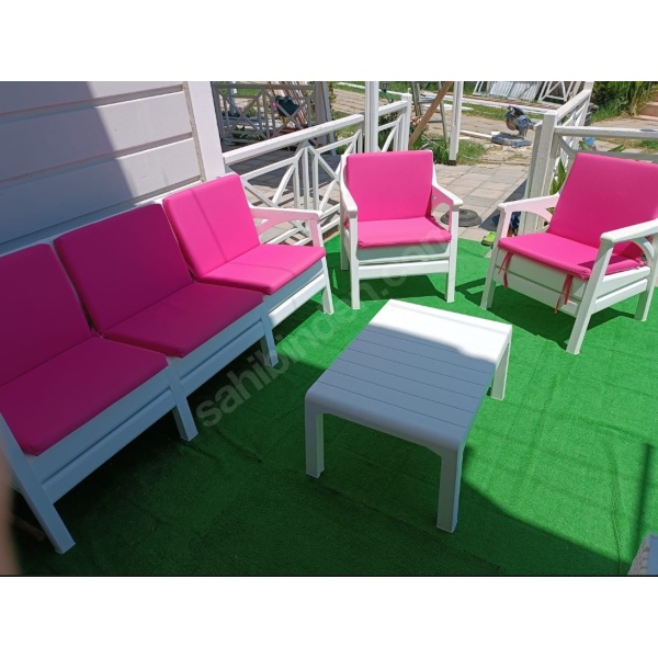 Holiday Koltuk Minderi Balkon Bahçe Takımı Oturma Grubu Minderi Süngerli Minder ( 1 Adet )