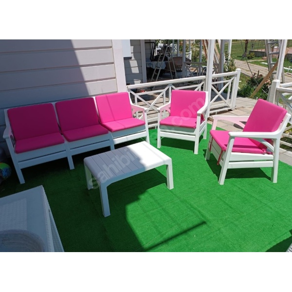 Holiday Koltuk Minderi Balkon Bahçe Takımı Oturma Grubu Minderi Süngerli Minder ( 1 Adet )