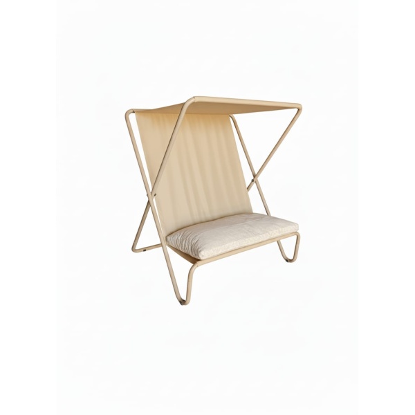 Vela Bahçe Koltuğu & Gölgelikli Balkon Sandalyesi – Katlanabilir Şezlong Koltuk