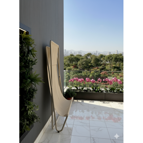 Vela Bahçe Koltuğu & Gölgelikli Balkon Sandalyesi – Katlanabilir Şezlong Koltuk