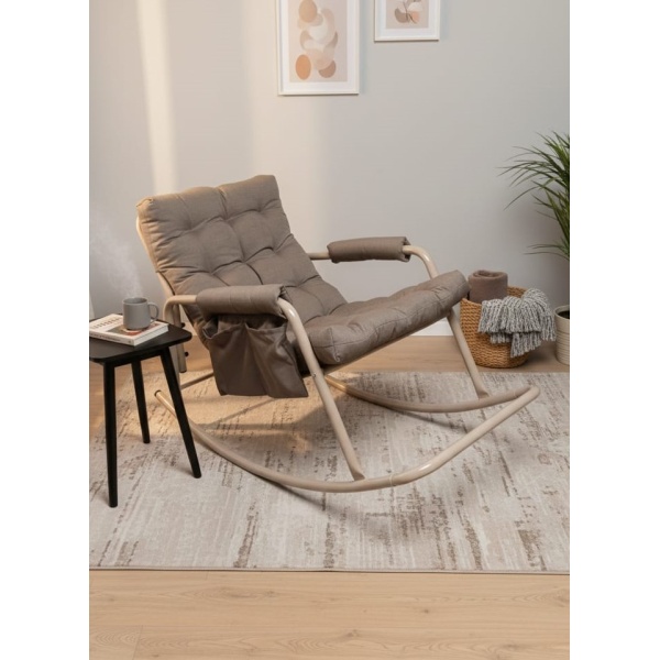 Roket Sallanan Koltuk | Rahat Tv, Okuma ve Emzirme Sandalyesi – Yumuşak Minderli