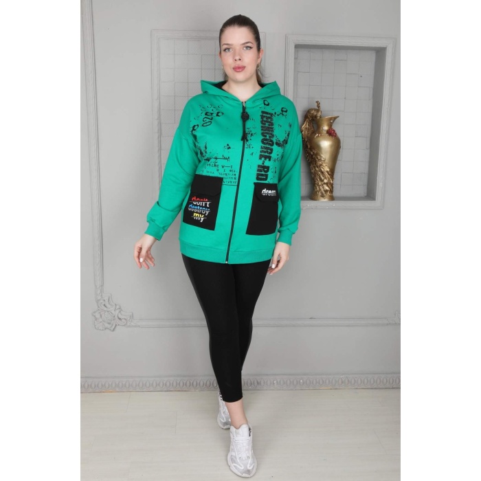 Model 0678 - 2 İplik Compact Penye Lycralı Pamuk Kumaş  Varak Baskı ve Taş Süsleme 