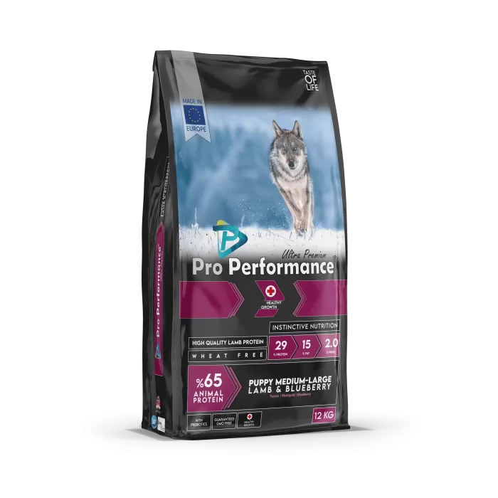 PRO PERFORMANCE PUPPY MEDİUM&LARGE LAMB-RİCE BLUBRRY 12 KG