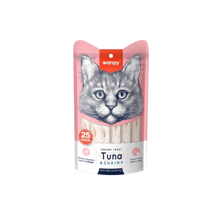 Wanpy Ton Balıklı ve Karidesli Krema Kedi Ödülü 25x14gr