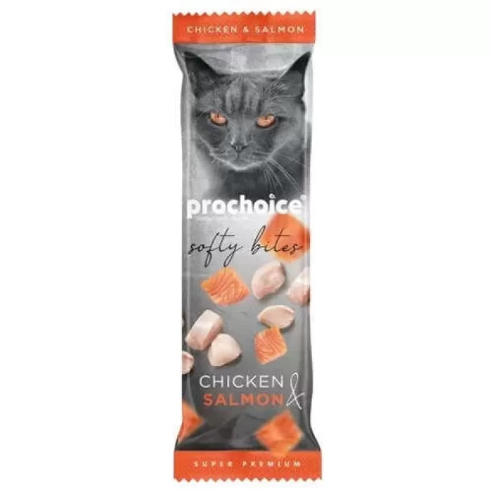 ProChoice Softy Bites Tavuklu ve Somonlu Yumuşak Kedi Ödül Maması 10 Gr