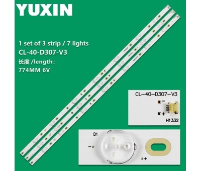 PHILIPS 40PFL3138H/12 40PFL3138 LED BAR CL-40-D307-V3 BACKLIGHT 77CM 7LED LED BAR