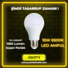 15W E27 DUYLU SÜPER KALİTE GERÇEK WATT 1350 LUMEN LED AMPUL