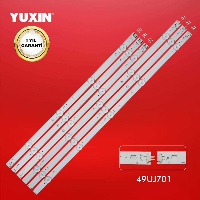 LG 49UJ701V 49UJ651V SIFIR LED BAR  17Y 49UJ65_A_27LED 49UJ65_B_27LED EAV632632404 HC490DGG-ABSR2 LED BAR TAKIMI 6ADET BACKLIGHT