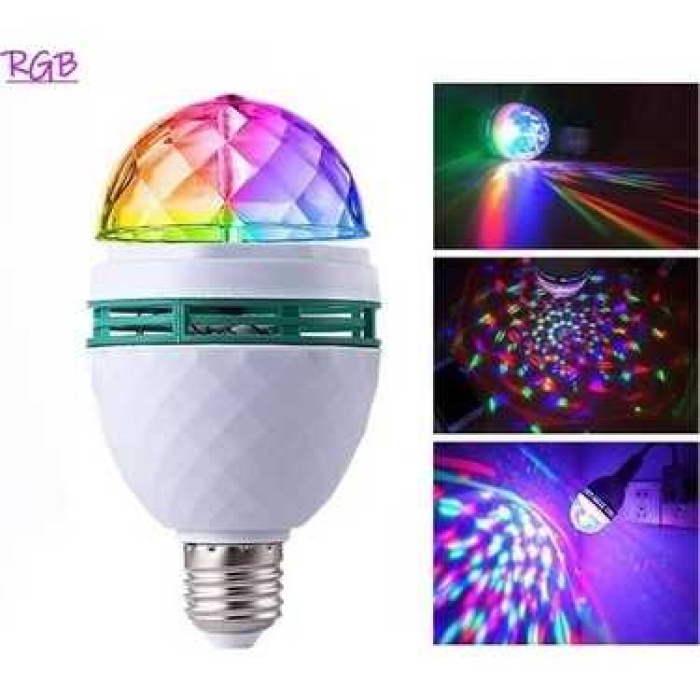 ASAMI 3W POWER LED RGB 360 DÖNEBİLEN  DİSKO AMPUL E27 DUYLU