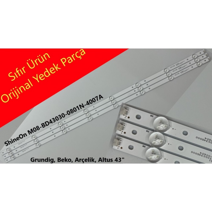 SHİNEON M08 - BD43030 - 0801N - 4007A LED BAR  GRUNDIG 43GDF6800B LED BAR   A43L5845  B43L5845  A43L6945  B43L6945  AL43L6925  AL43L4950  43GCH5900B  43GCH6700B  A43K580  B43K580  43GDF6800B  A43K680G  B43K680G  LED BAR BACKLIGHT