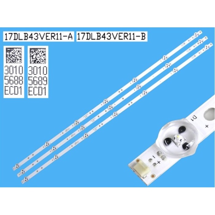 ORJİNAL VESTEL 17DLB43VER11-A 17DLB43VER11-B VES430UNDH-2D-N42 LED BAR