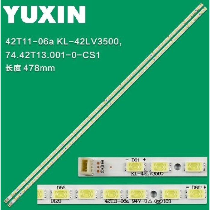 LG 42LV3550 DİK SOKET 60LED 2BAR 42LV5500 74.42T13.001-0-CS1 LED BAR