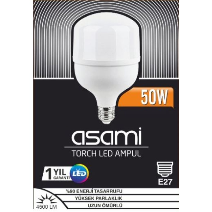 50W E27 DUY 4500LM YÜKSEK PARLAKLIK  TORCH LED AMPUL