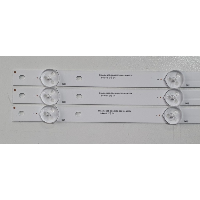 GRUNDIG 43GDF6800B LED BAR , A43L5845, B43L5845, A43L6945, B43L6945, AL43L6925, AL43L4950, 43GCH5900B, 43GCH6700B, A43K580, B43K580, 43GDF6800B, A43K680G, B43K680G, LED BAR, PANEL LEDLERİ, SHİNEON M08 - BD43030 - 0801N - 4007A LED BAR