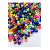 8 mm Karışık Renkli Plastik Boncuk Renkli Geniş Delik Makrome Boncuğu (100gr~360-390 Adet Boncuk)