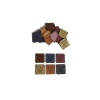 12 Adet Renkli Kare Handmade Deri Etiket