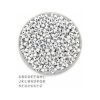 50 gr 8 Mm Yuvarlak Beyaz Zemin Üzeri Siyah Top Harf Boncuk (50 gr ~180 Adet)