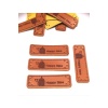 10 Adet Deri Etiket Happy Time Etiket , Etiketler