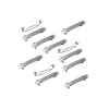 8 Cm Gümüş Renk Metal Otomatik Toka Boş Süslenmemiş