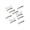 5 Cm Gümüş Renk Metal Otomatik Toka Boş Süslenmemiş