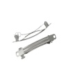 5 Cm Gümüş Renk Metal Otomatik Toka Boş Süslenmemiş
