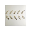 6 Cm Gümüş Rengi Kaliteli Klipsli Oval Metal Çıtçıt Toka