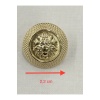 6 Adet 15 Mm (1.5 Cm) Küçük Boy Aslan Desenli Gold Renk Trençkot Ve Blazer Ceket Kol Düğmesi
