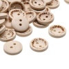 20 Adet Handmade Yazılı 25 mm Yuvarlak Ahşap Düğme