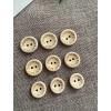20 Adet Handmade Yazılı 25 mm Yuvarlak Ahşap Düğme