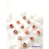 60 Adet 15 Mm Yuvarlak Pembe Karışık Emoji Desenli Düğme